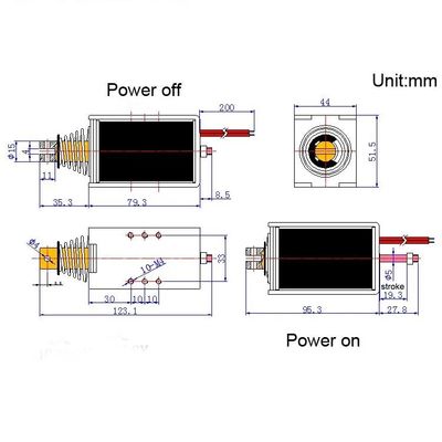 1U578 DC 12V 24V Δυνατό ανοικτό πλαίσιο σπρώξτε τράβηξε γραμμικό σολενοειδές με 10mm εγκεφαλικό